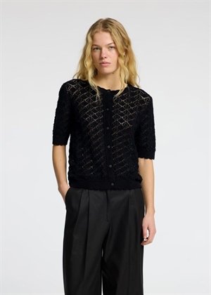 Sofia 2/4 Strik cardigan Sort Selected Femme 